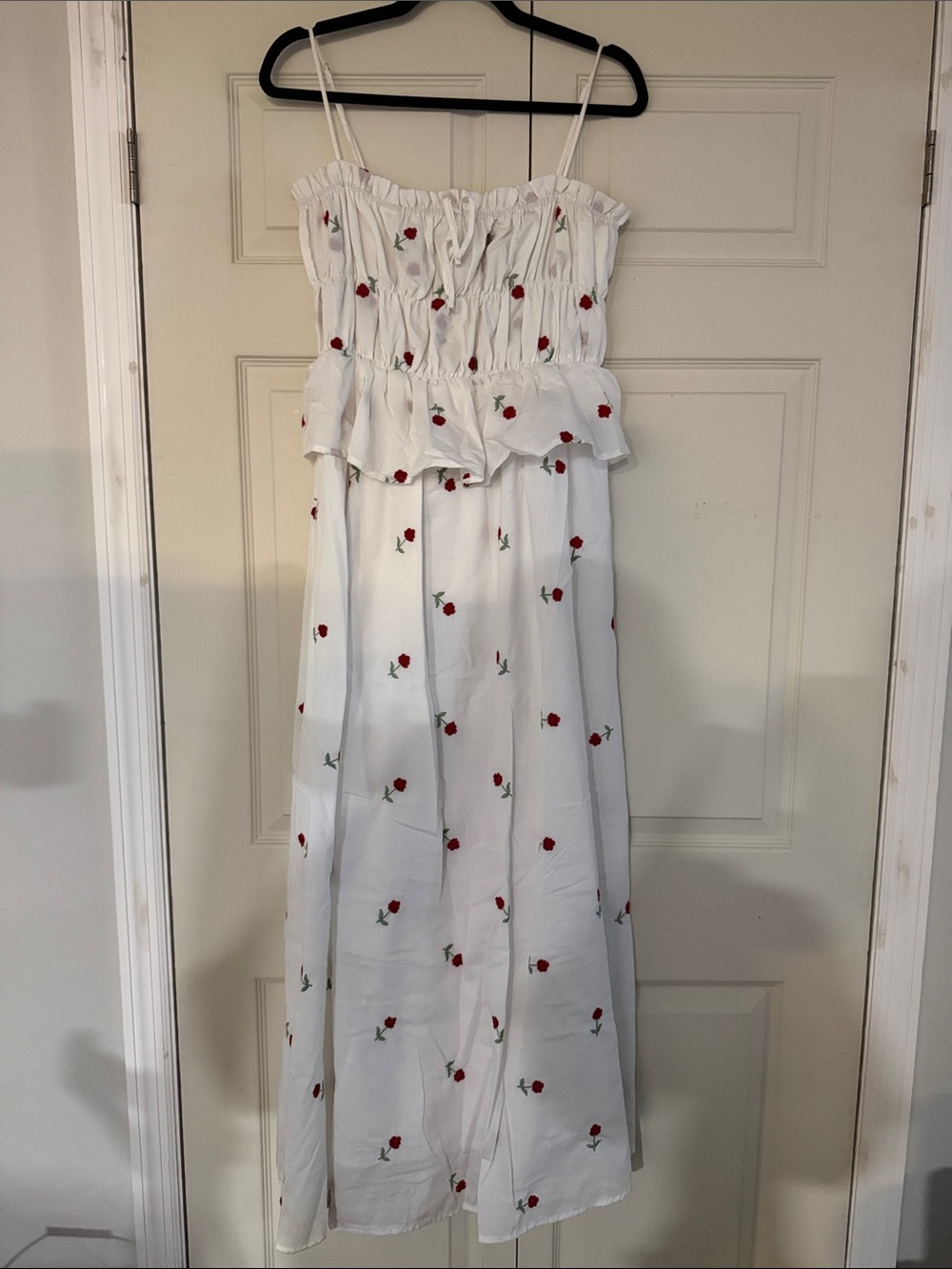 Hazel boutique floral embroidery maxi
